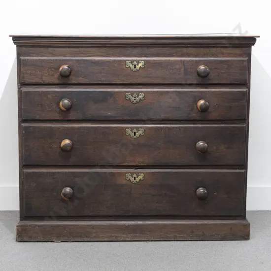 Geo III Oak Flat Front Chest