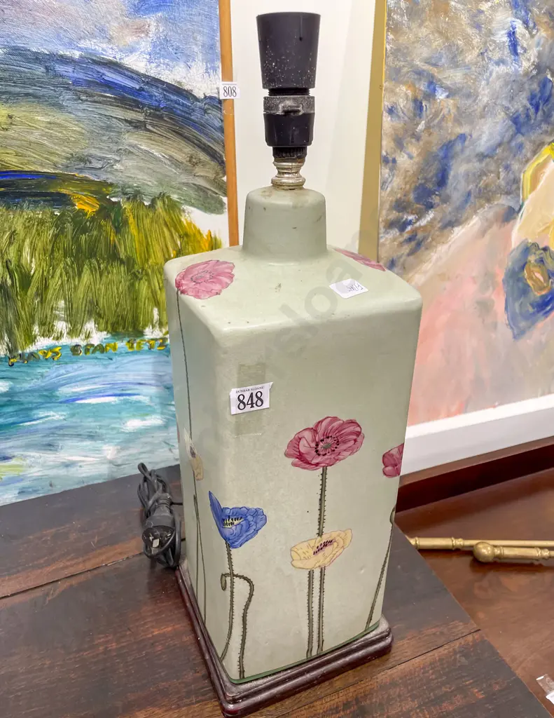 Floral Decorated Ceramic Table Lampbase Image 1++