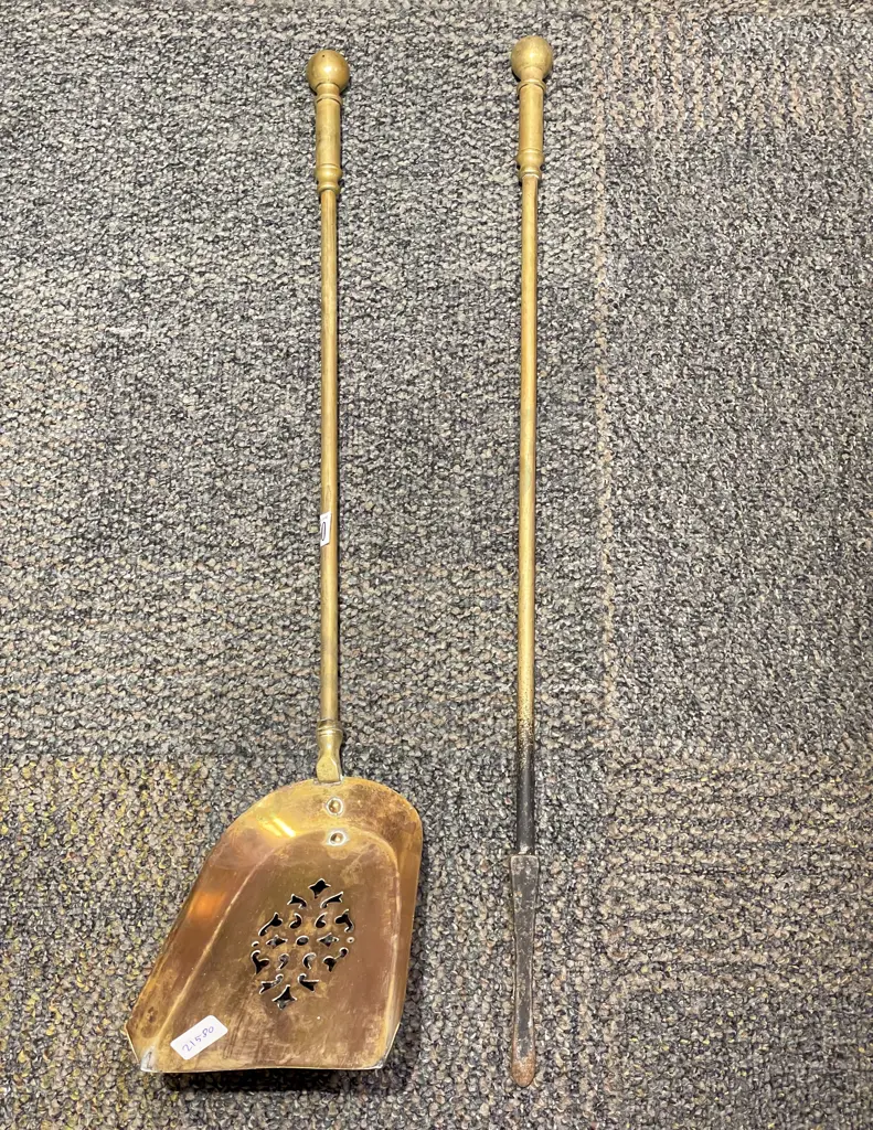 Brass Fire Shovel & Poker Image 1++
