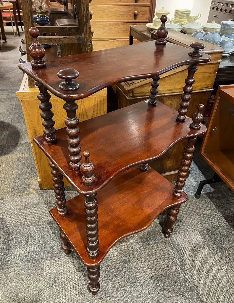 Victorian Mahogany Whatnot Image 1++