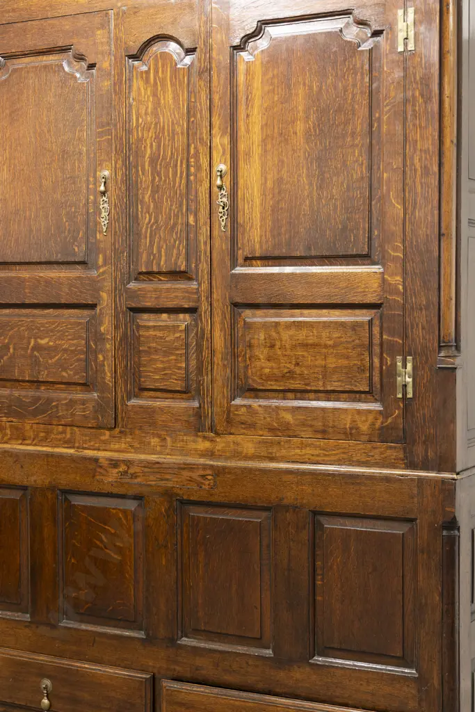 Geo III Oak Housekeeper's Cupboard Image 1++