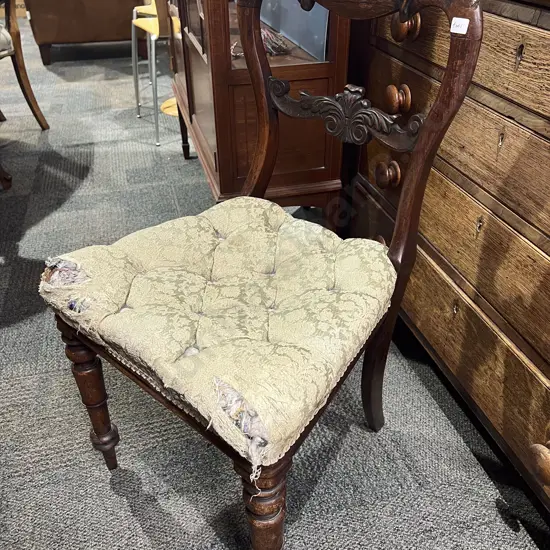 Antique Balloon Back Single Chair (faults)