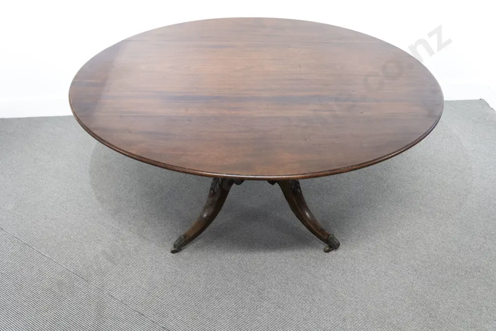 Regency Mahogany Oval Snap Top Table Image 1++