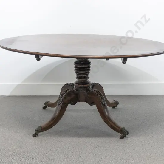 Regency Mahogany Oval Snap Top Table
