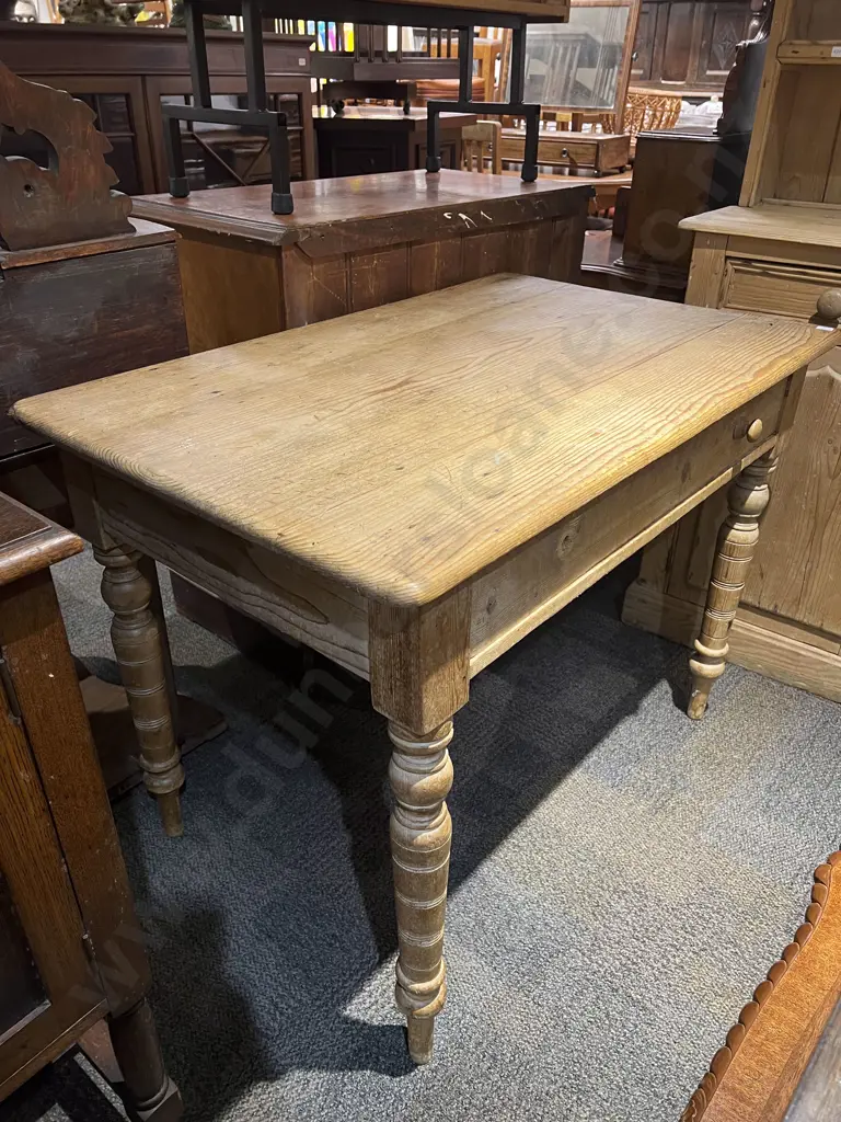 Country Kitchen Pine Singe Drawer Table Image 1++