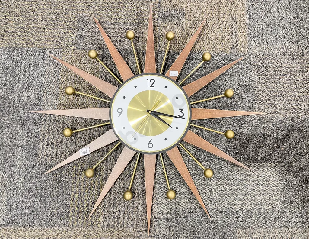 Repro Starburst Wall Clock Image 1++