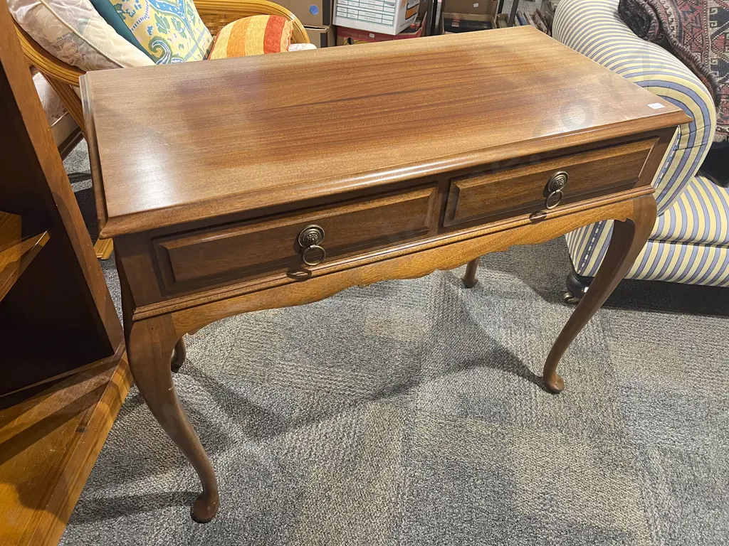 Mahogany Two Drawer Hall Table Image 1++