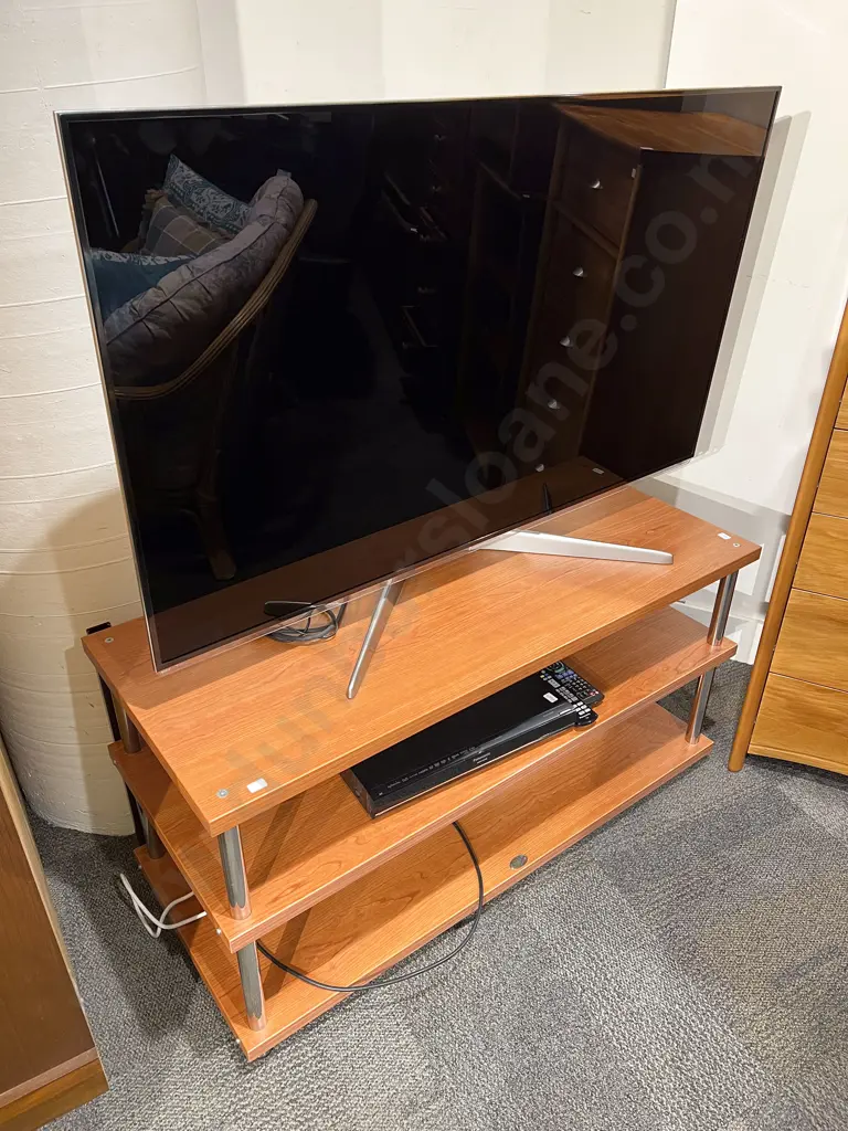 Panasonic HD TV together with Modern Entertainment Stand Image 1++