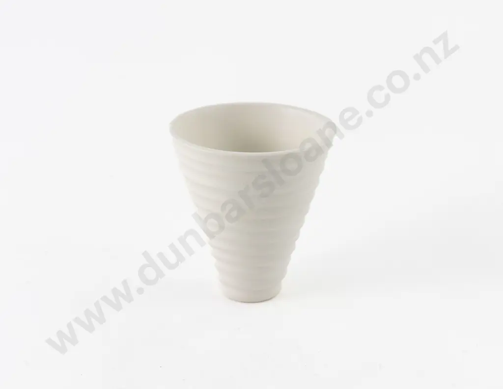 John Parker White Ware Conical Vase Image 1++