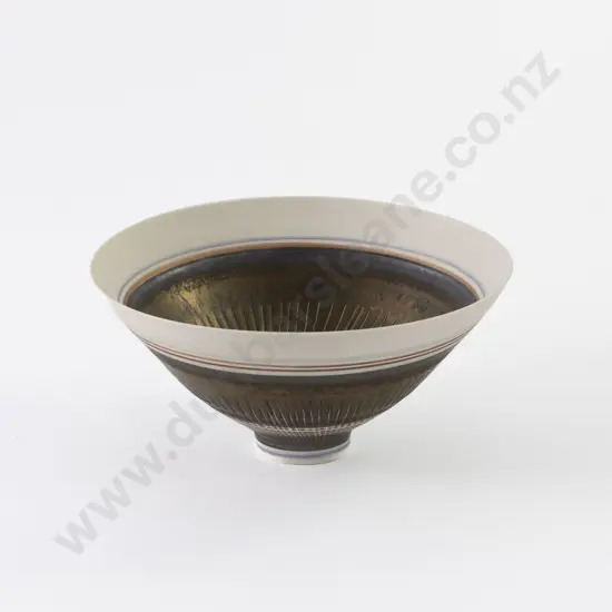 Large Linda Forrest Porcelain Footed Bowl
