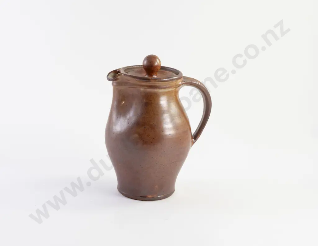 Lynn and Mike Spencer Shino Glaze Coffee Pot Image 1++