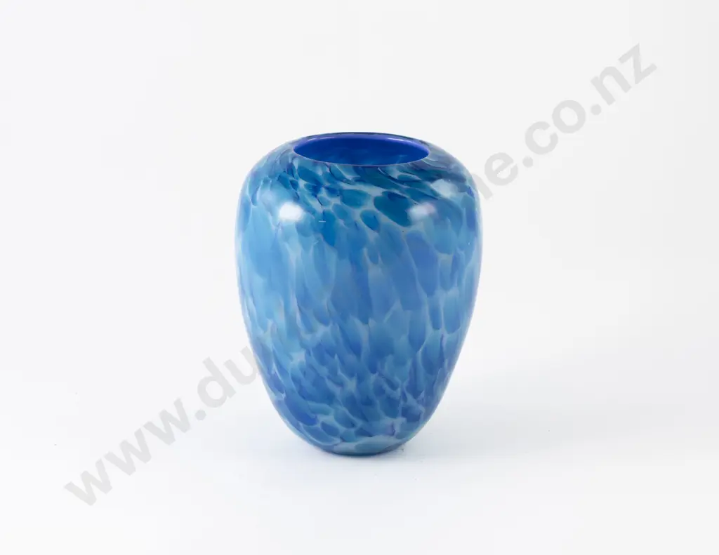 Garry Nash Blue Glass Vase Image 1++