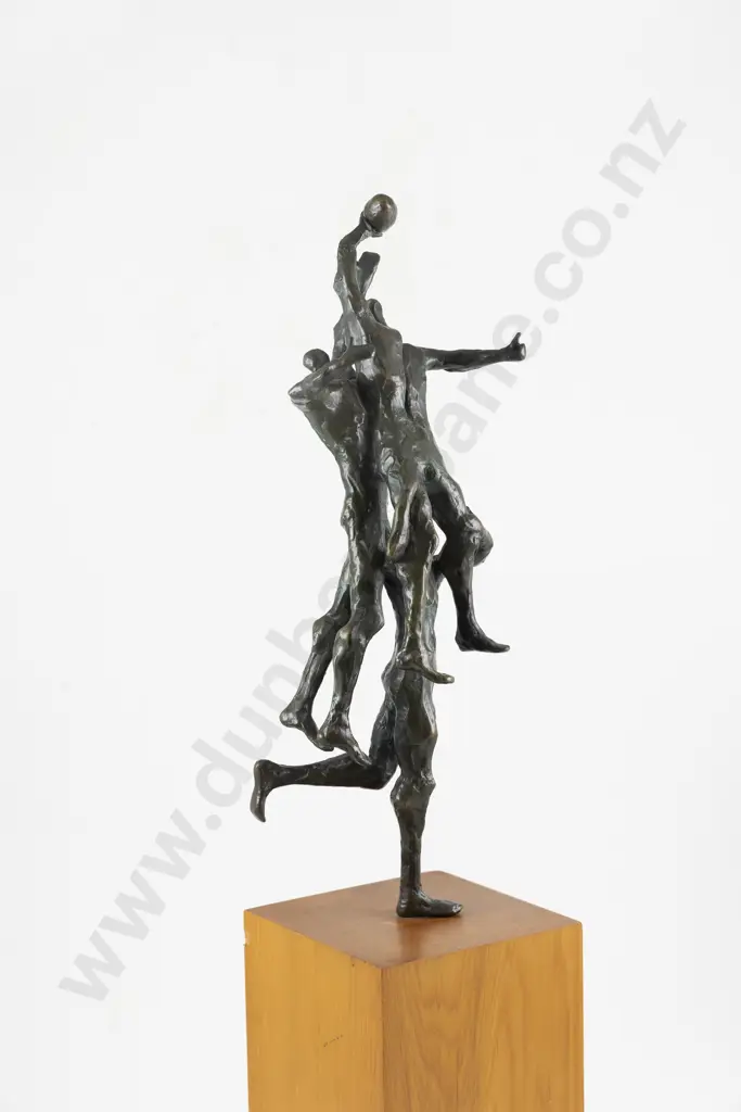Large Figural Bronze Sculpture on Base Image 1++