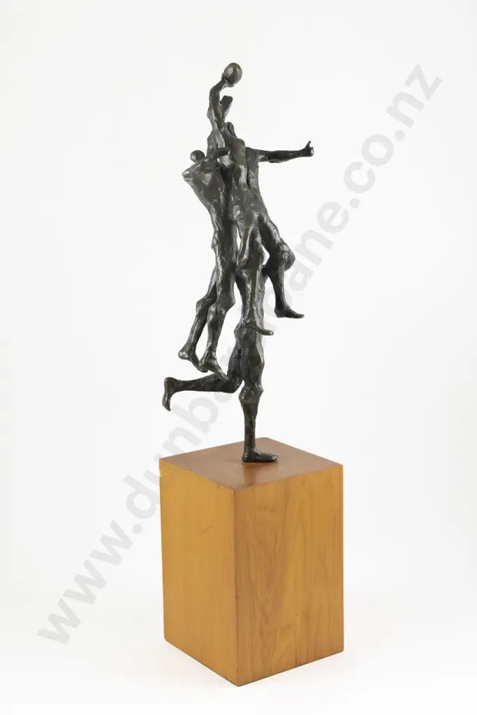 Large Figural Bronze Sculpture on Base Image 1++