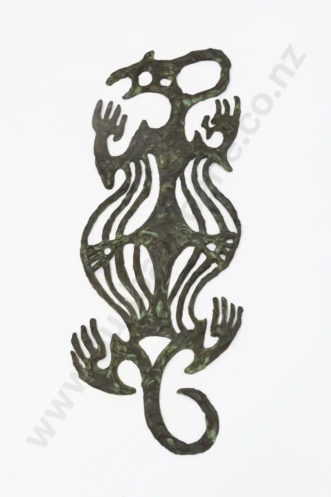 Attrib Theo Janssen Bronze 'Taniwha' Wall Hanging Sculpture Image 1++
