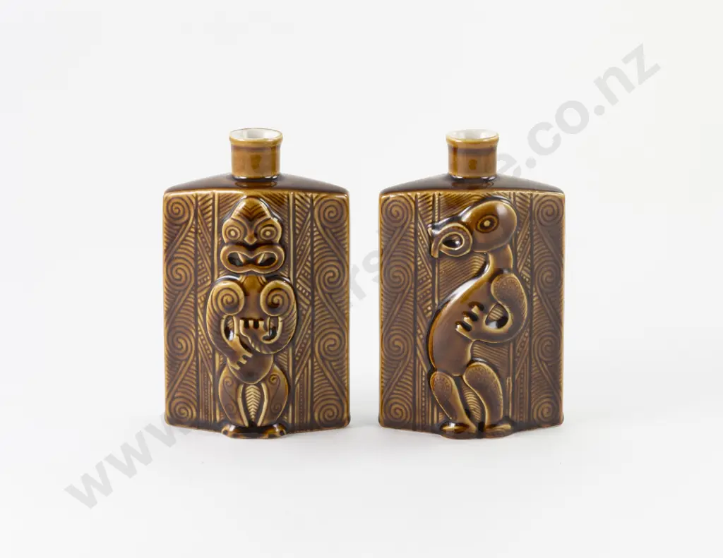 Pair of Parker Pottery for Lincoln Wines Bottles Image 1++