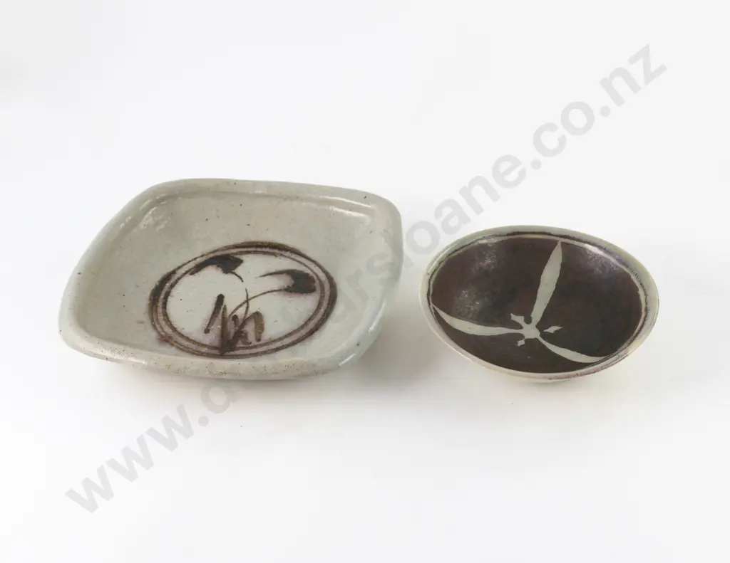 NZ Pottery Square Dish and Bowl Image 1++