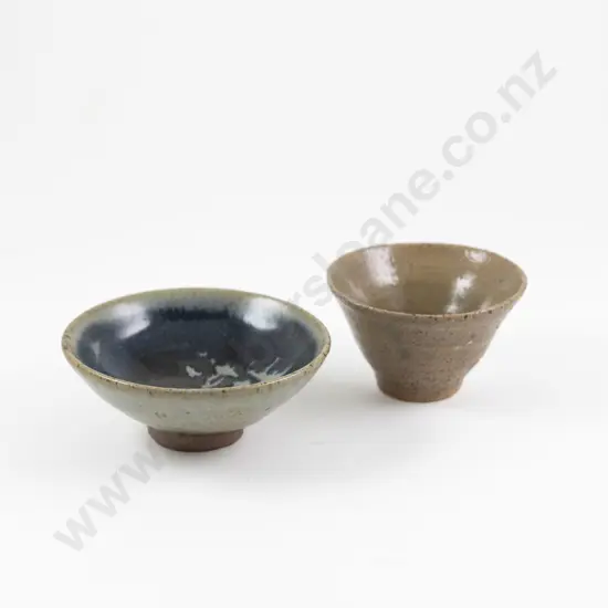 Len Castle Footed Bowl & Lorna Henry Footed Bowl