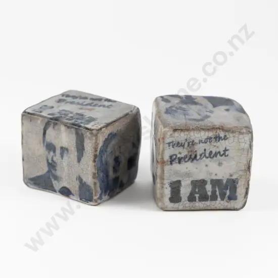 Two Nicola Dench "I am" Cubes
