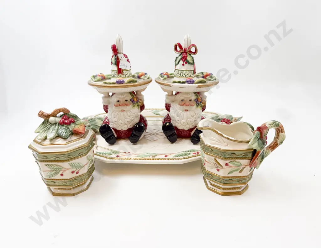 Fitz and Floyd Santa Claus Winter Wonderland China Image 1++