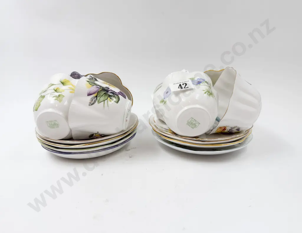 Eight Shelley Cup and Saucers Image 1++