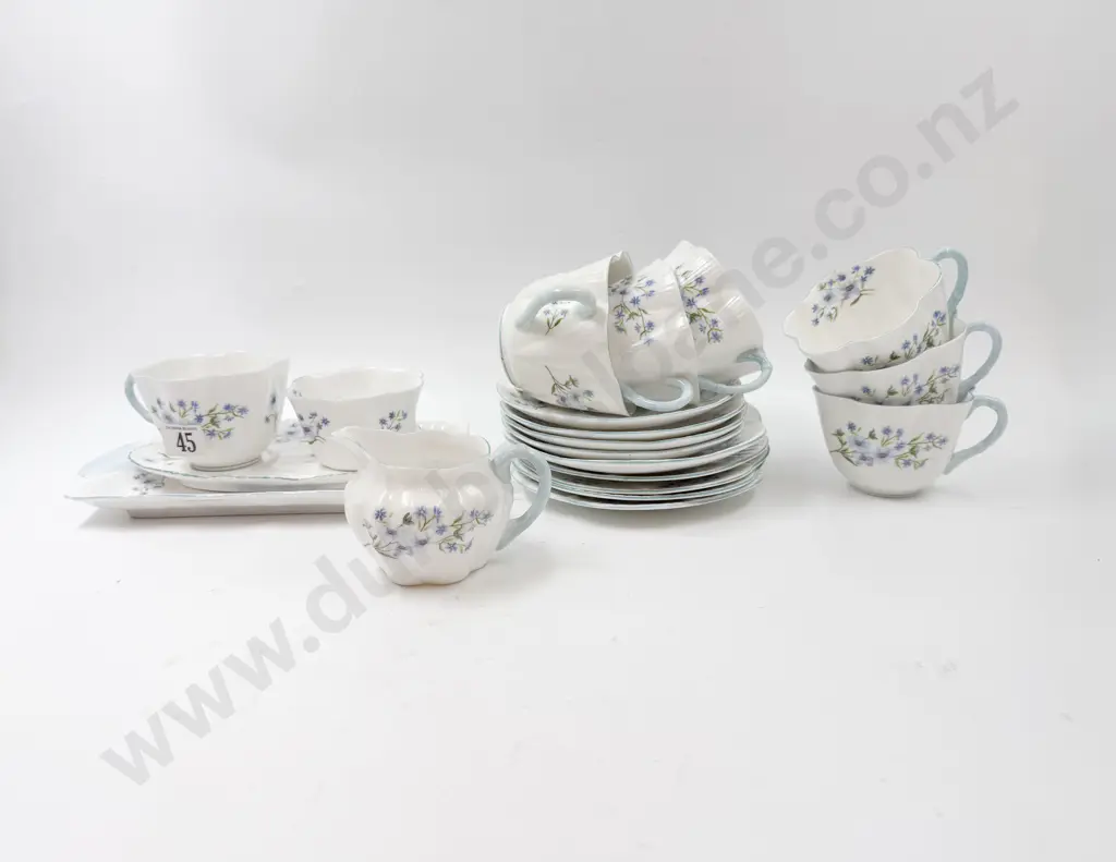Shelley Six Cup Saucer Plates Cup and Tray Image 1++