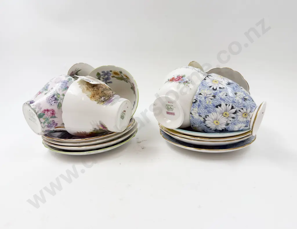 Eight Shelley Cup and Saucers Image 1++