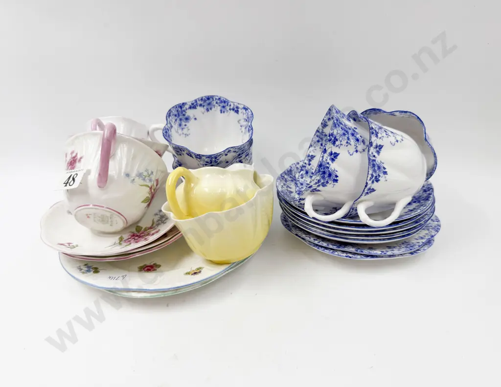 Eight Shelley Cup and Saucers Sugar and Cream with Two Side Plates Image 1++