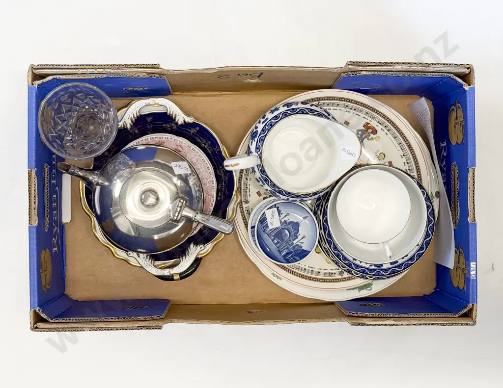 RD Blue and White China With Cake Plates and Assorted Image 1++
