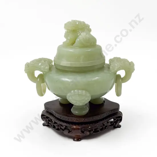 Cased Chinese Jade Style Censer