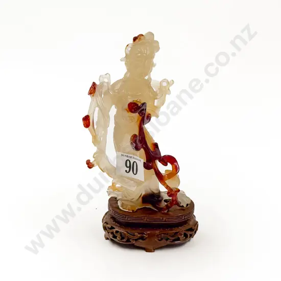 Carved Agate Chinese Immortal Figure