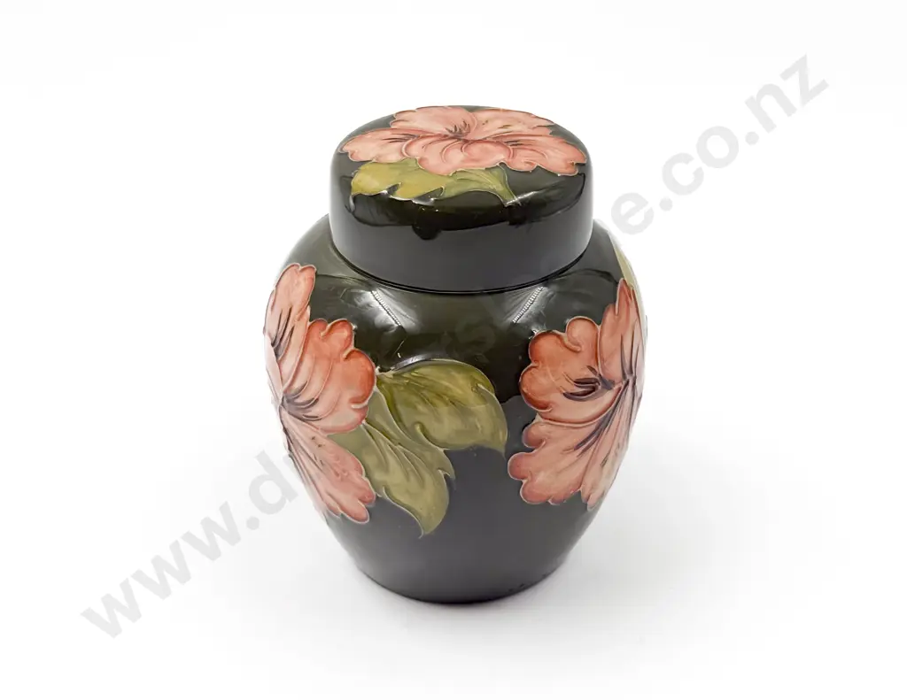 Moorcroft Hibiscus Pattern Ginger Jar Image 1++