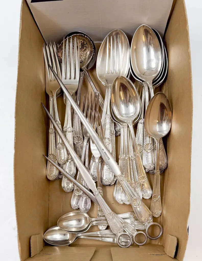 Quantity of S/P Cutlery together with Graduated Set of Three Meat Skewers Image 1++