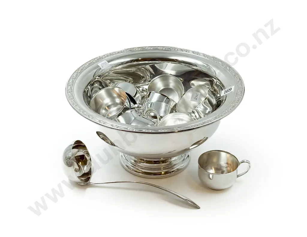 American Plated Punch Bowl Set Image 1++
