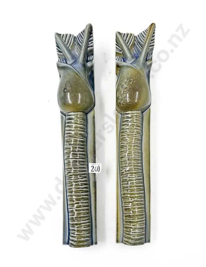 Pair Bob Steiner Nikau Wall Plaques Image 1++