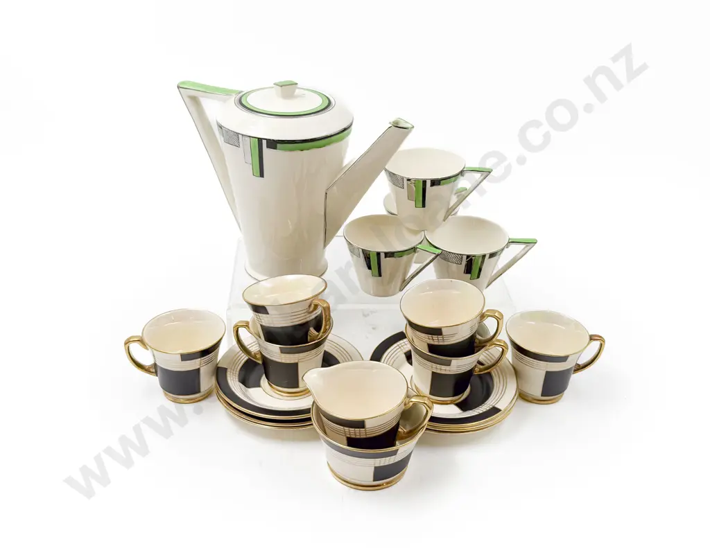 Assorted Wedgwood & Crown Devon Art Deco Coffee Ware Image 1++