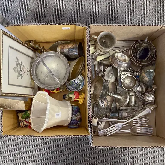 Two Boxes Assorted S/P Cutlery & Other