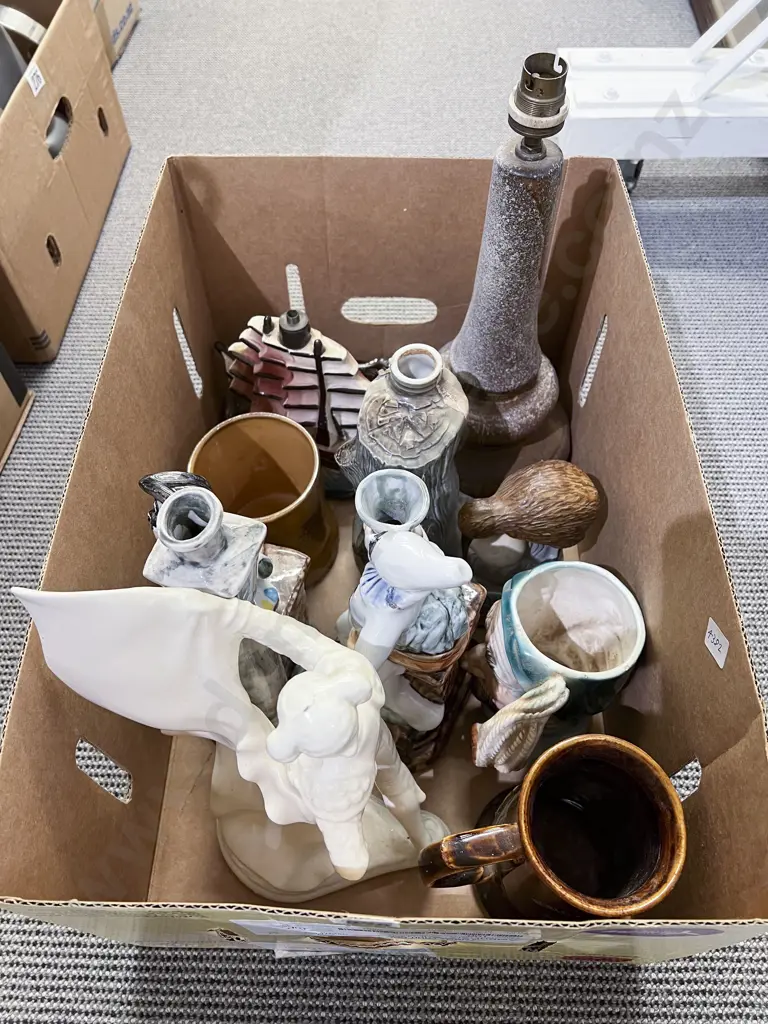 Box of Assorted Ornaments & Figurines Image 1++