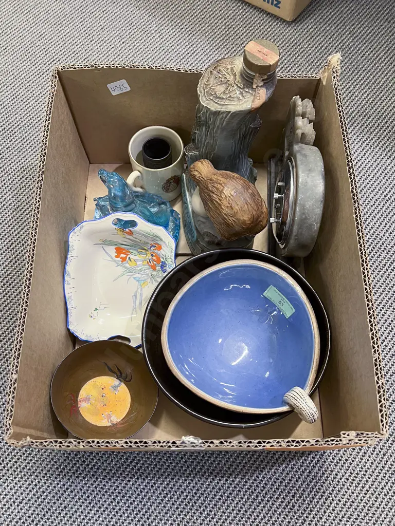 Box of Assorted incl NZ Jim Beam Whisky Decanter Image 1++