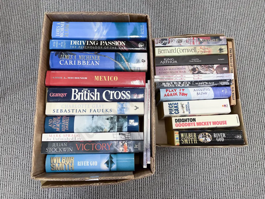 Two Boxes of Assorted Fiction Image 1++