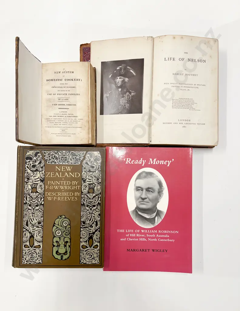 Domestic Cookery Dated 1810 & Three Other Volumes Image 1++