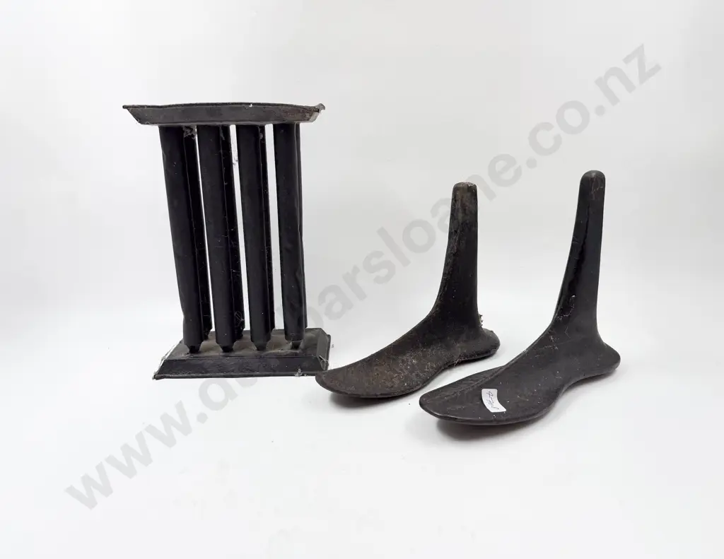 Candle Mold & Two Cast Iron Shoe Lasts Image 1++