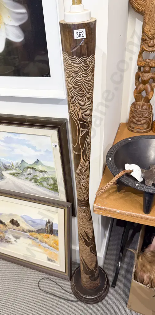 Carved Tourist Ware Standard Lamp Image 1++