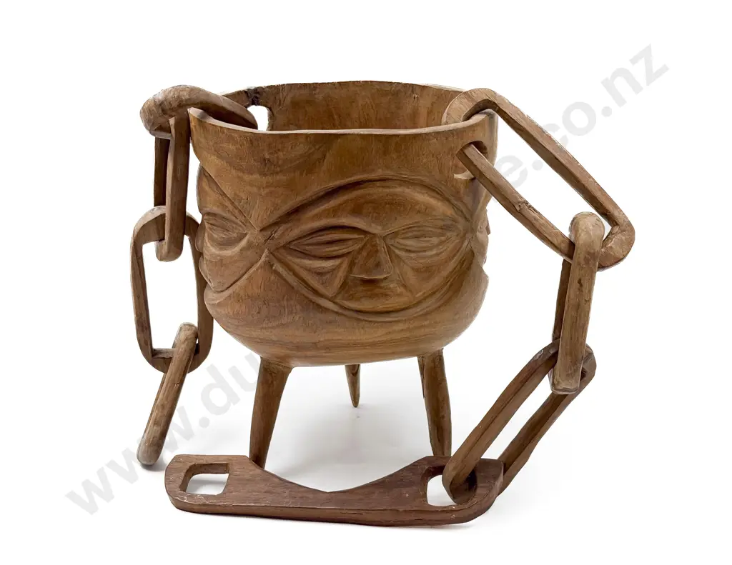 Footed and Handled Touriest Ware Water Pail Image 1++