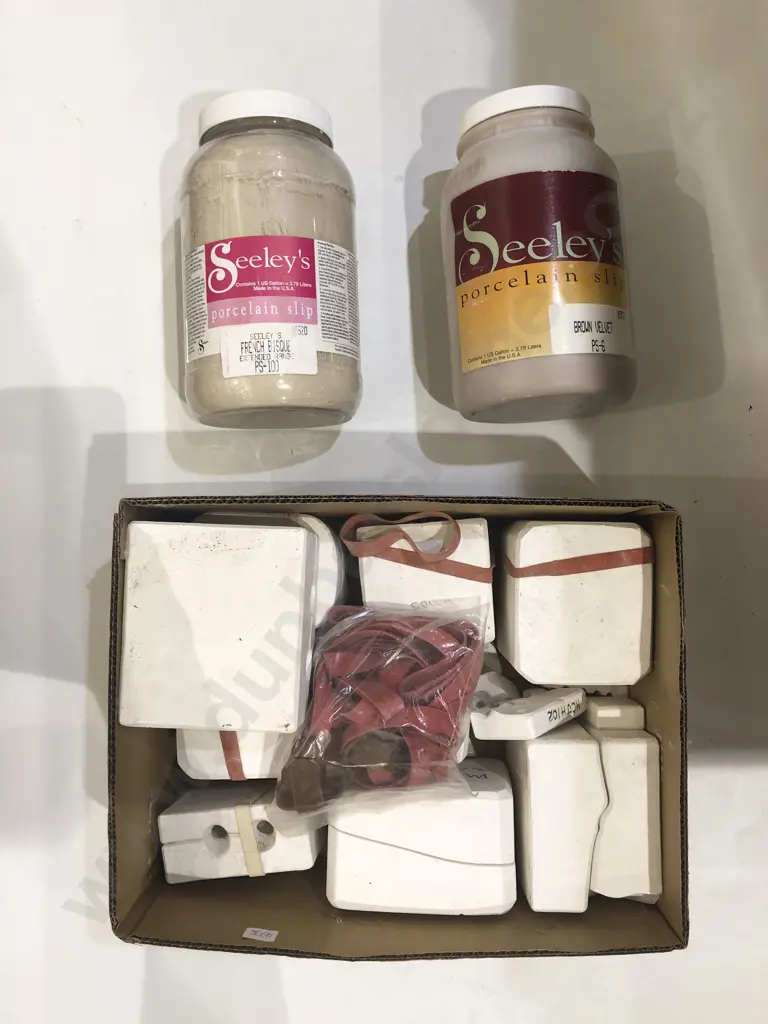 Quantity of Bisque Doll Molds & Seeley's Slip Image 1++
