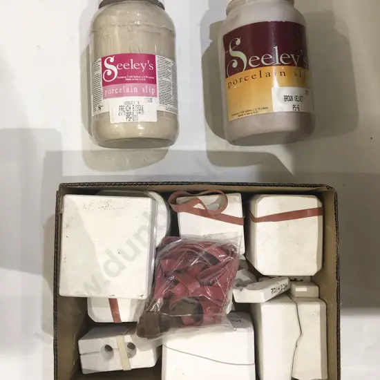 Quantity of Bisque Doll Molds & Seeley's Slip