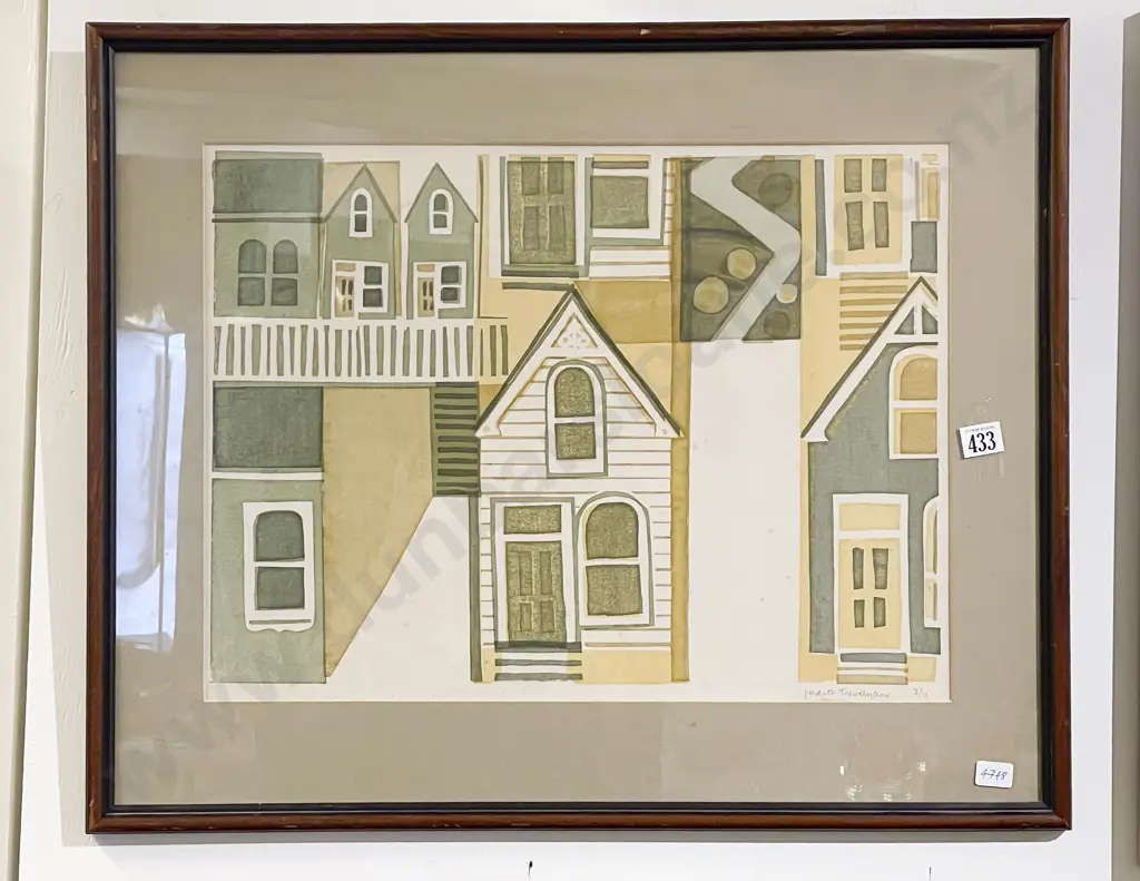 Judith Trevelyan - Thorndon Street - Lino Cut 3/11 Image 1++