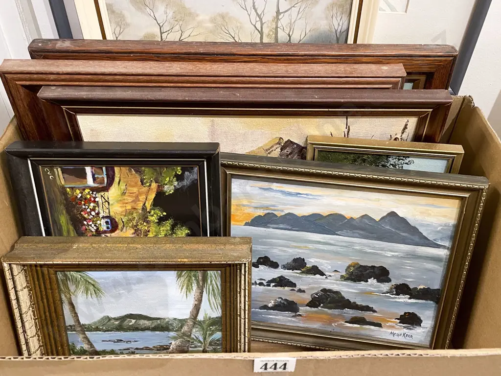 Eight Assorted Framed Original Art Works Image 1++