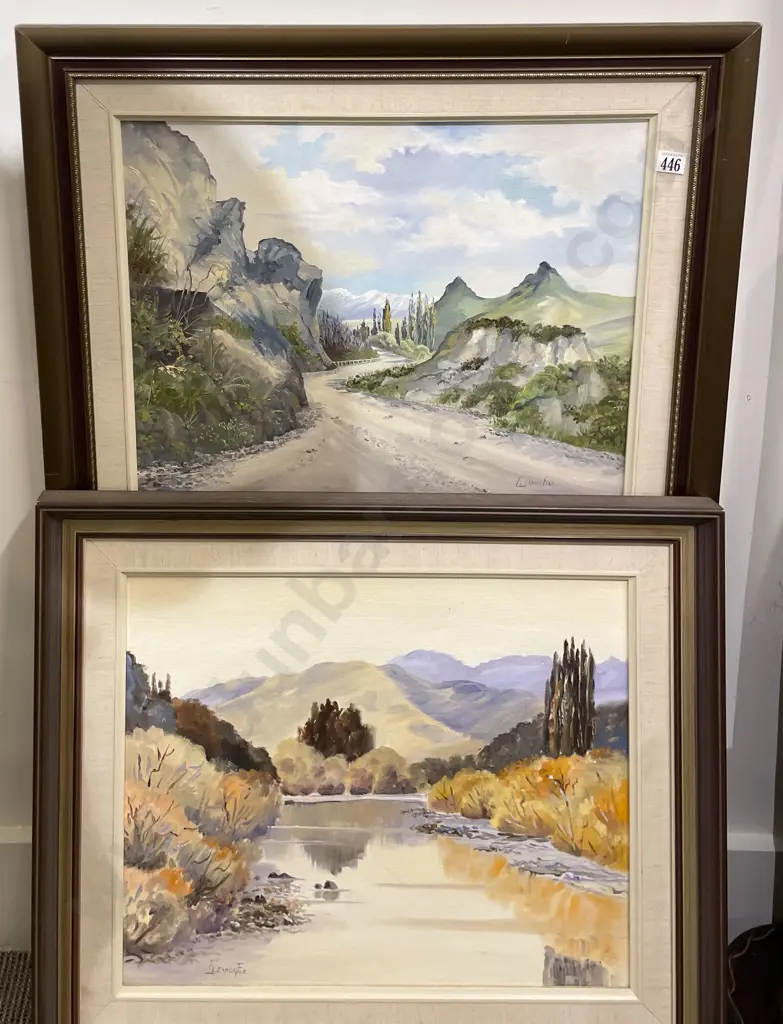 Eleanor File - Two Landscapes - Oil on Board Image 1++
