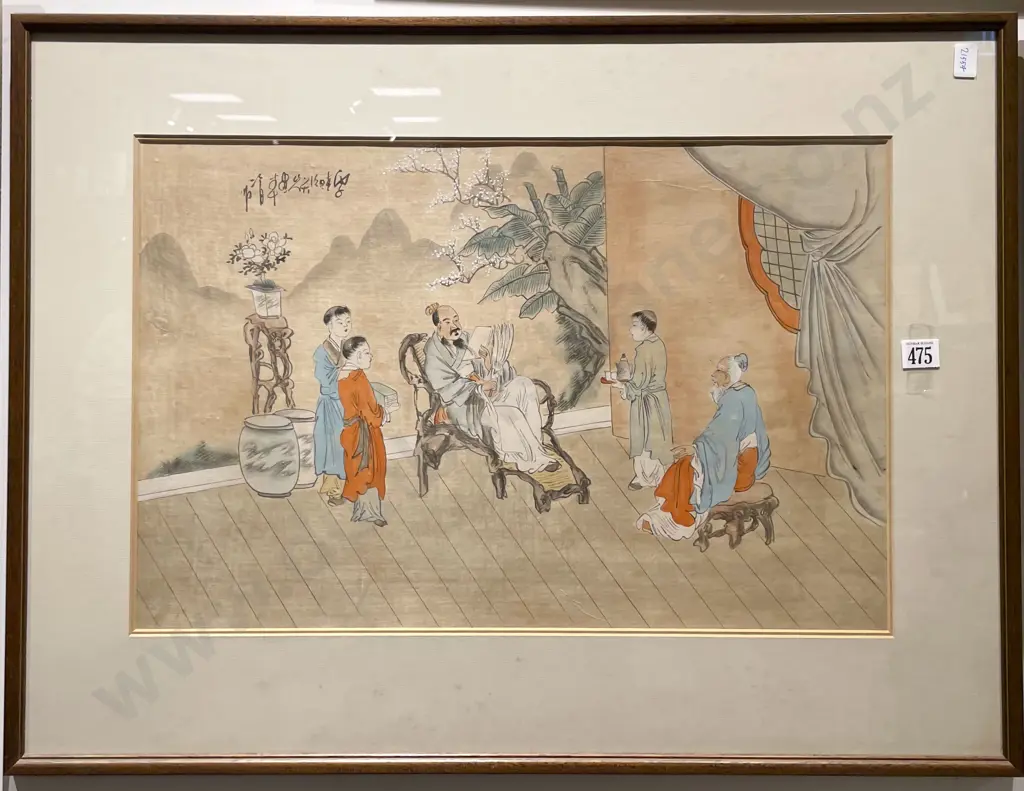 Framed Chinese Painting on Silk Image 1++